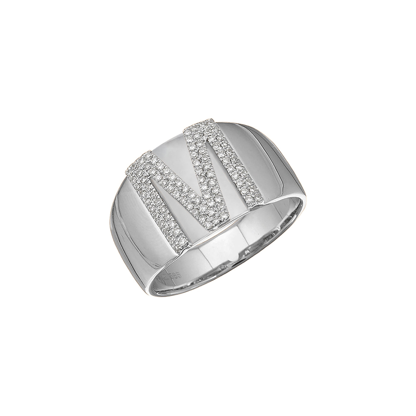 Copy of Initial Pavé Ring (white)