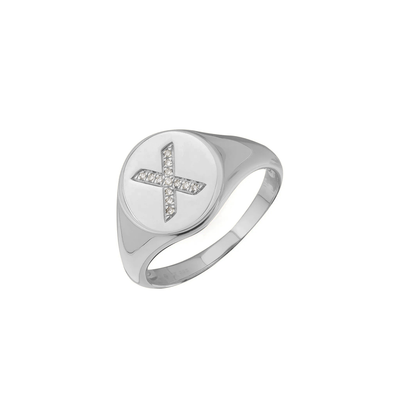 Copy of Initial Signet Ring (white)