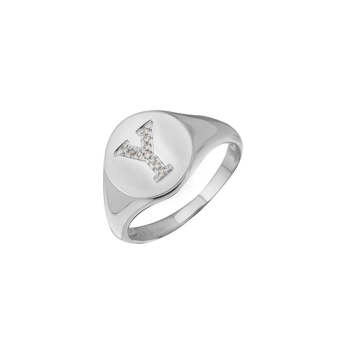 Copy of Initial Signet Ring (white)