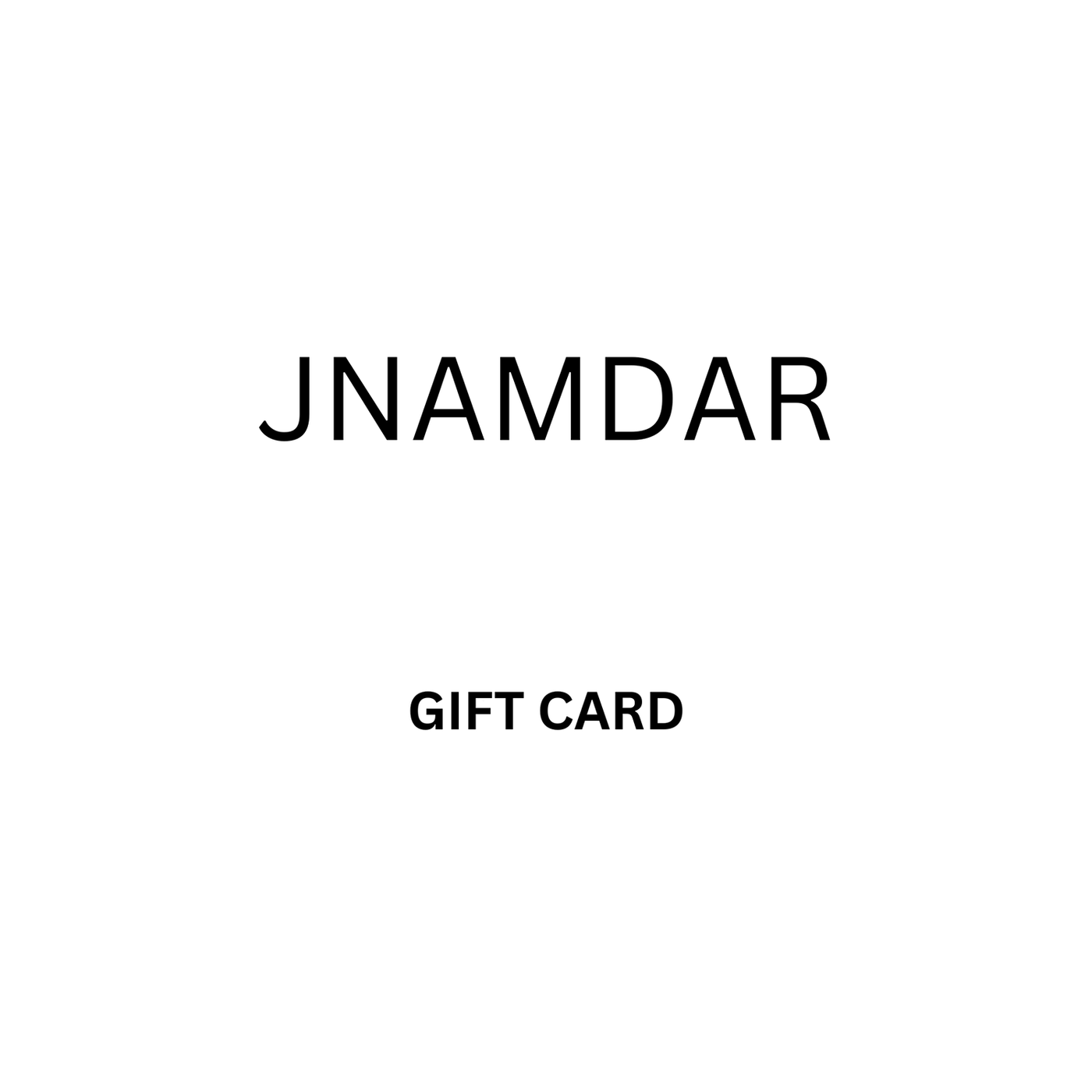 JNAMDAR'S GIFT CARD
