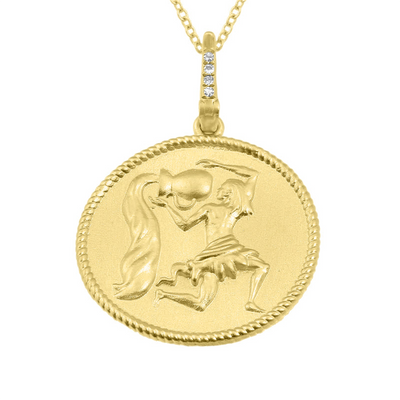 Gold Zodiac Diamond Necklace