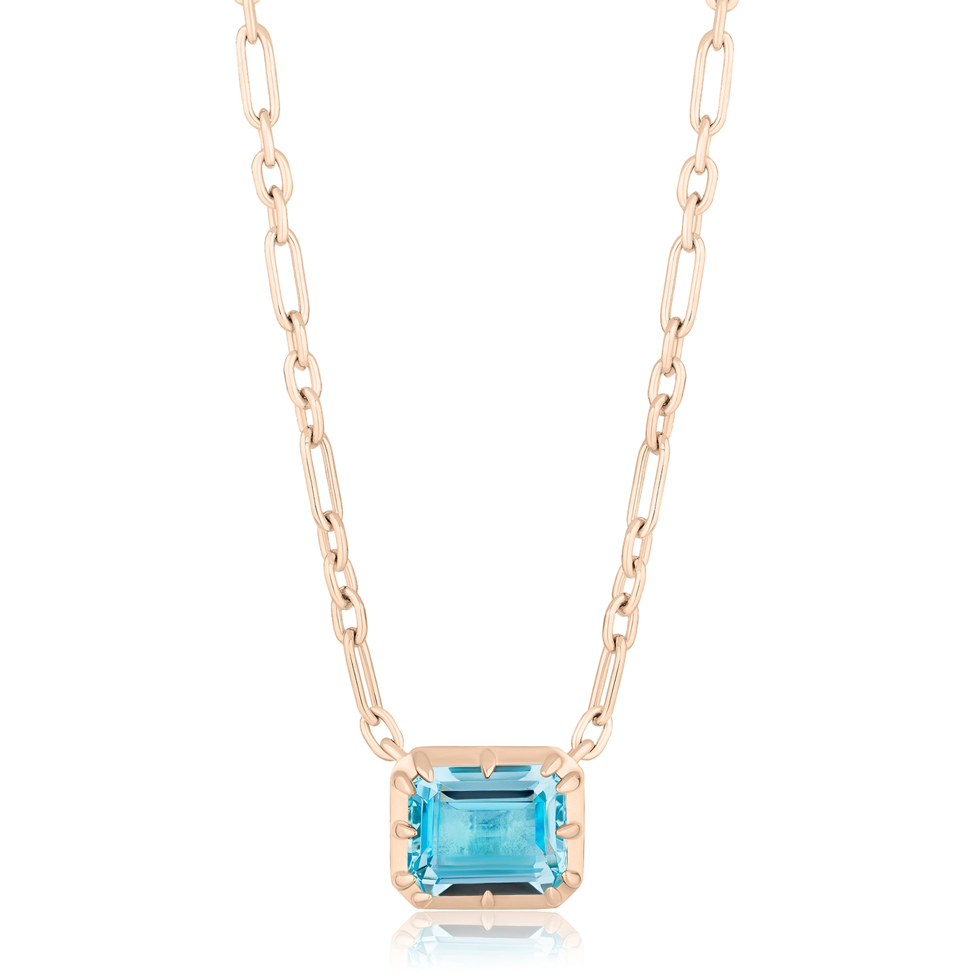 Aquamarine Chain Necklace
