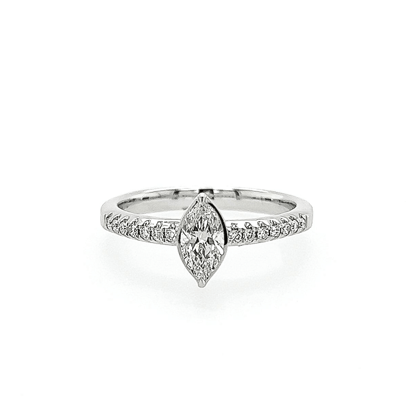 Marquise Pavé Diamond Band Ring