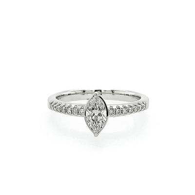 Marquise Pavé Diamond Band Ring