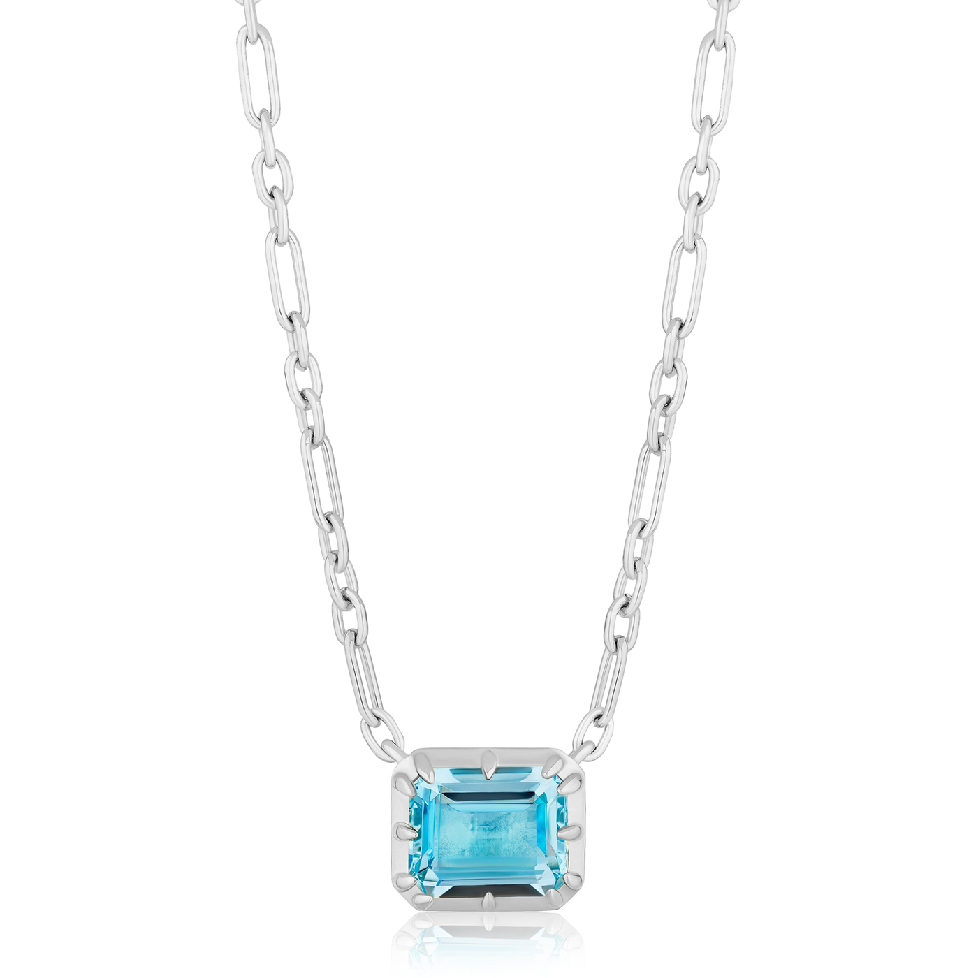 Aquamarine Chain Necklace