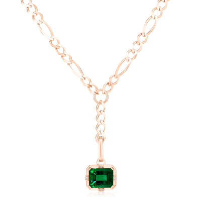 Detachable Colored Stone Drop Necklace