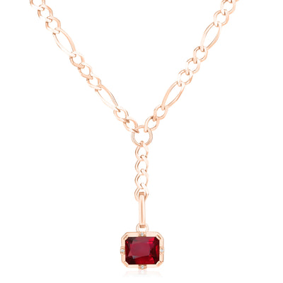 Detachable Colored Stone Drop Necklace