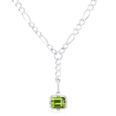 Detachable Colored Stone Drop Necklace