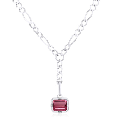 Detachable Colored Stone Drop Necklace