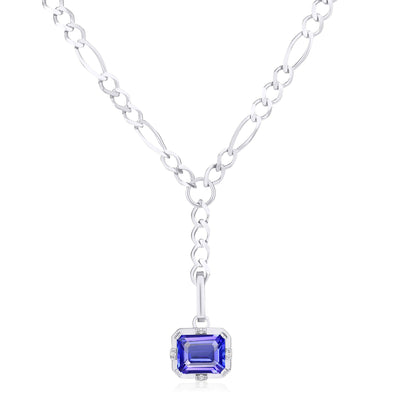 Detachable Colored Stone Drop Necklace