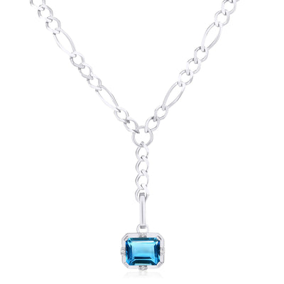 Detachable Colored Stone Drop Necklace