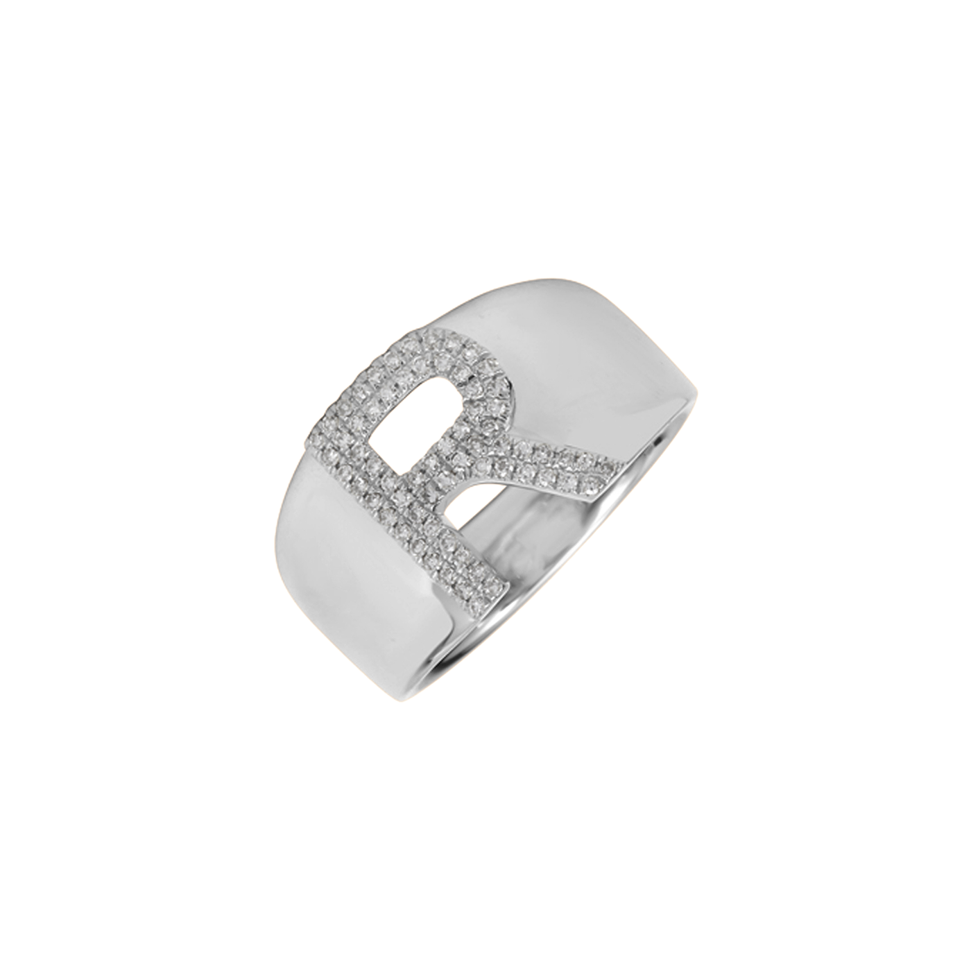 Copy of Initial Pavé Ring (white)