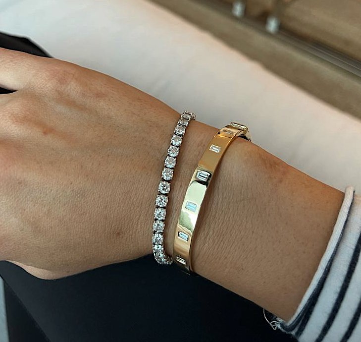 Customizable Baguette Bangle