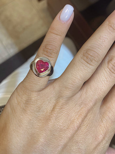 Large Burmese Ruby Signet Ring