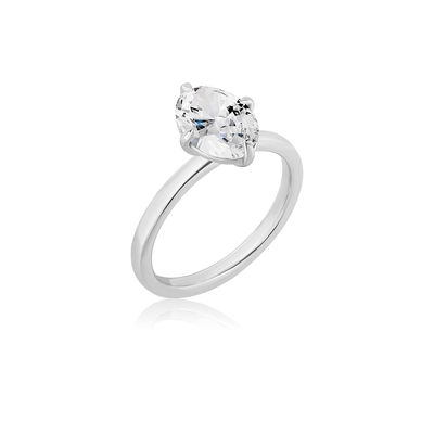 North-South Prong Oval Solitaire Setting