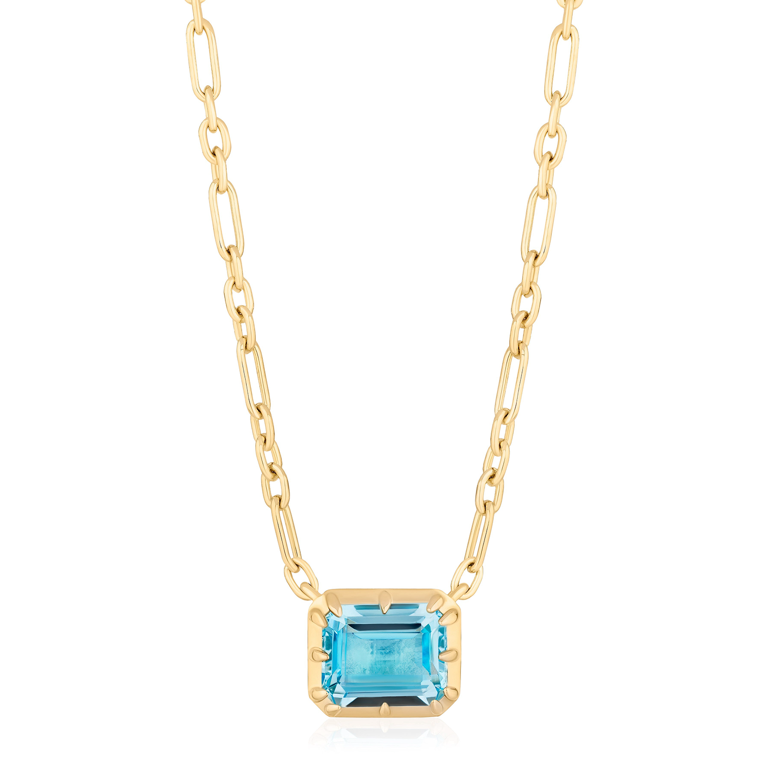 Aquamarine Chain Necklace – JNAMDAR